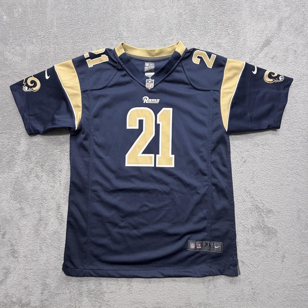 Los Angeles Rams Jersey Boys XL Blue NFL Football Jenkins‎ 21 Nike On Field